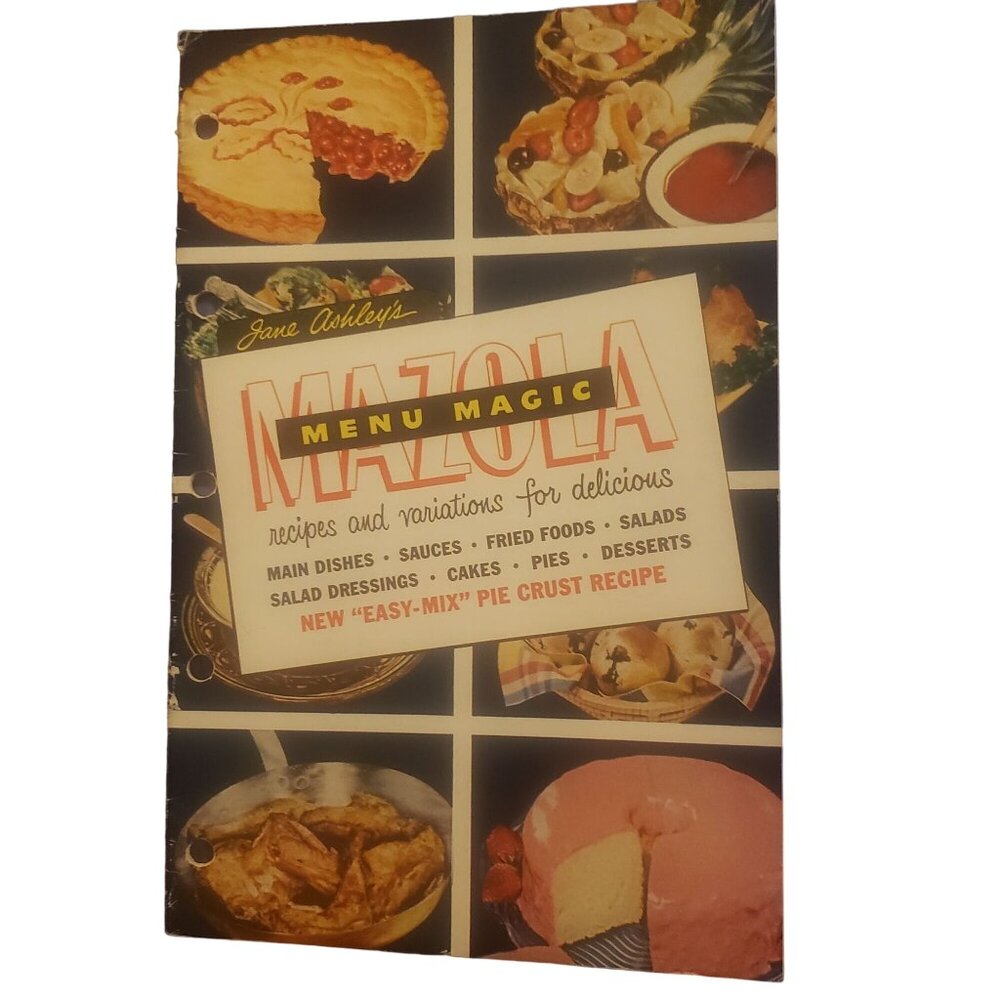 Vintage 1950s Mazola Menu Magic Cookbook By Jane Ashley
